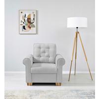 Sessel Arles, Hellgrau 20 B: 93 Cm - Buchefarben/Hellgrau, Design, Textil (93/89/82cm) - MID.YOU