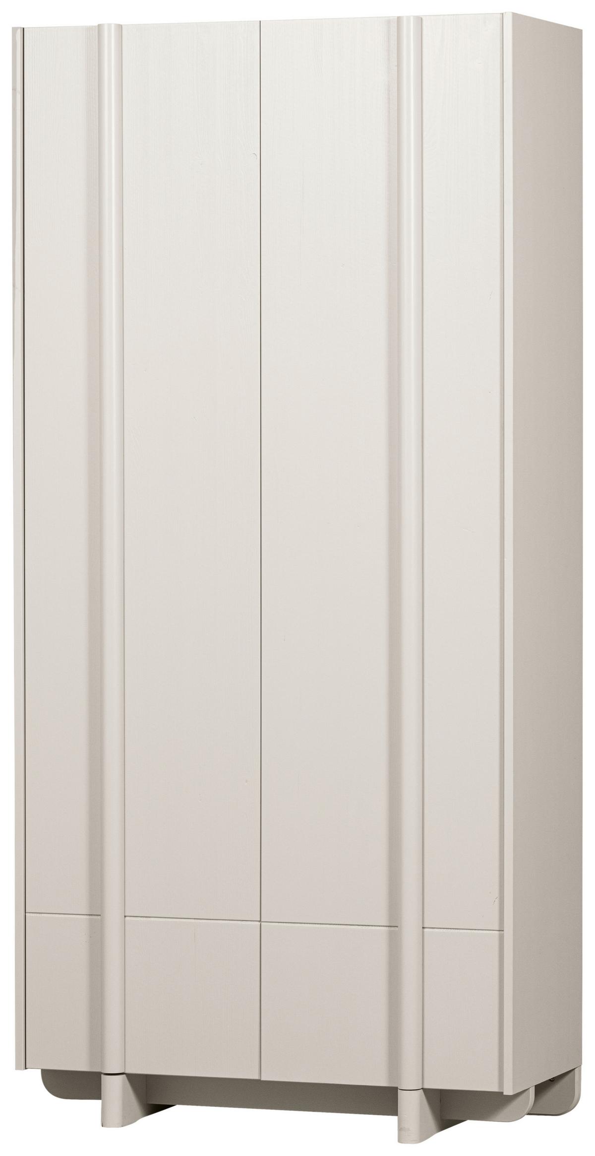 Garderobenschrank Basu Grauweiß B: 101 Cm - Grauweiß, Design, Holz (101/210/46cm) - Livetastic