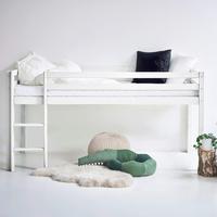 Hochbett Eco Dream Weiß, Lf: 70x160 Cm - Weiß/Naturfarben, MODERN, Holz (70/160cm) - MID.YOU