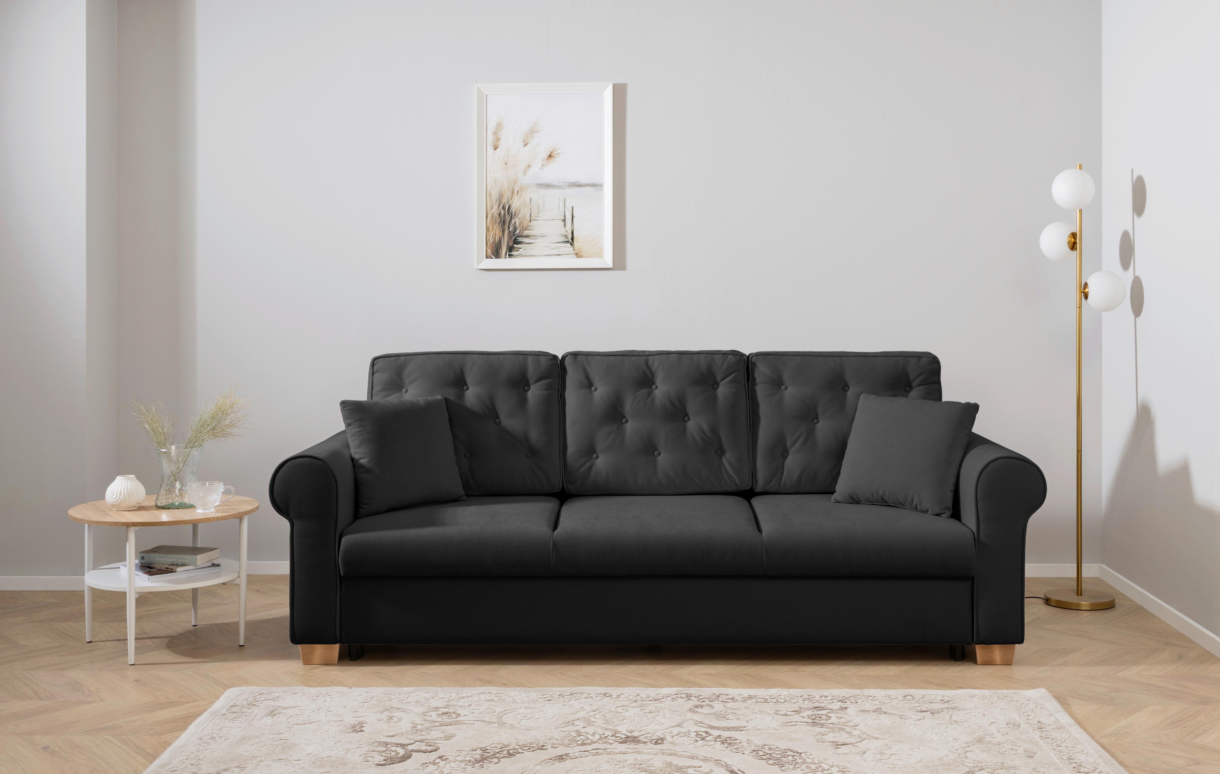 Schlafsofa Arles, Anthrazit 99 B: 240 Cm