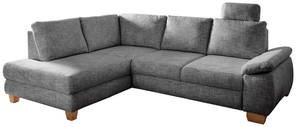 Eckschlafsofa Positano Silberfarben S: 206x265 Cm - Wildeiche/Silberfarben, MODERN, Textil (206/265cm) - Livetastic