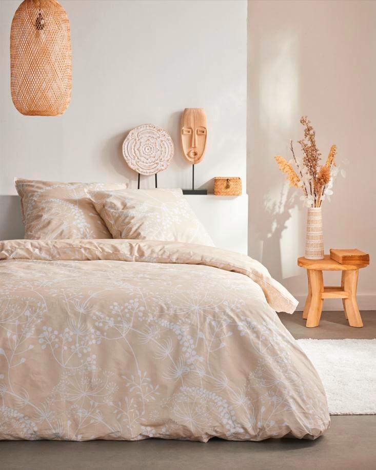 POSTEĽNÁ BIELIZEŇ Quilt Cover, 2x70/90 200/220cm - svetlohnedá, Modern, textil (200/220cm)