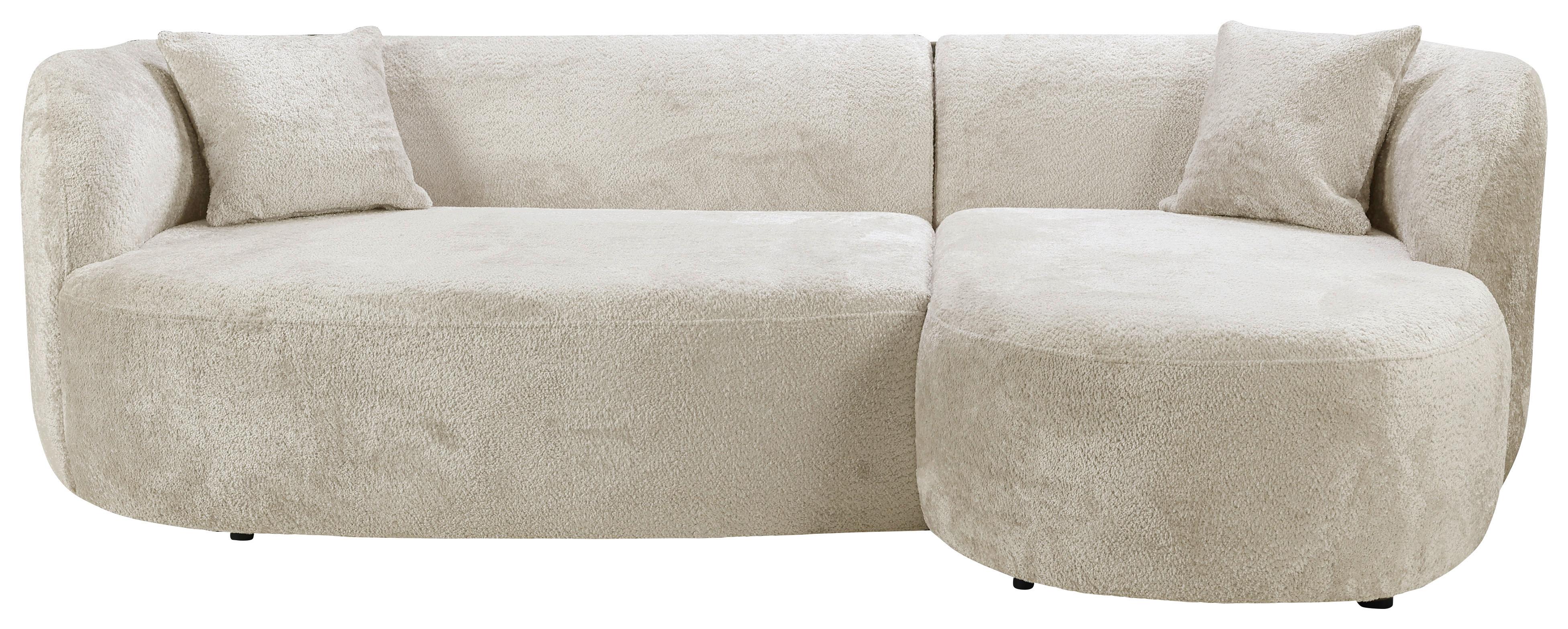 Ecksofa Flick Weiß/Schwarz, 264 cm - Schwarz/Weiß, Design, Textil (264/143cm) - MID.YOU