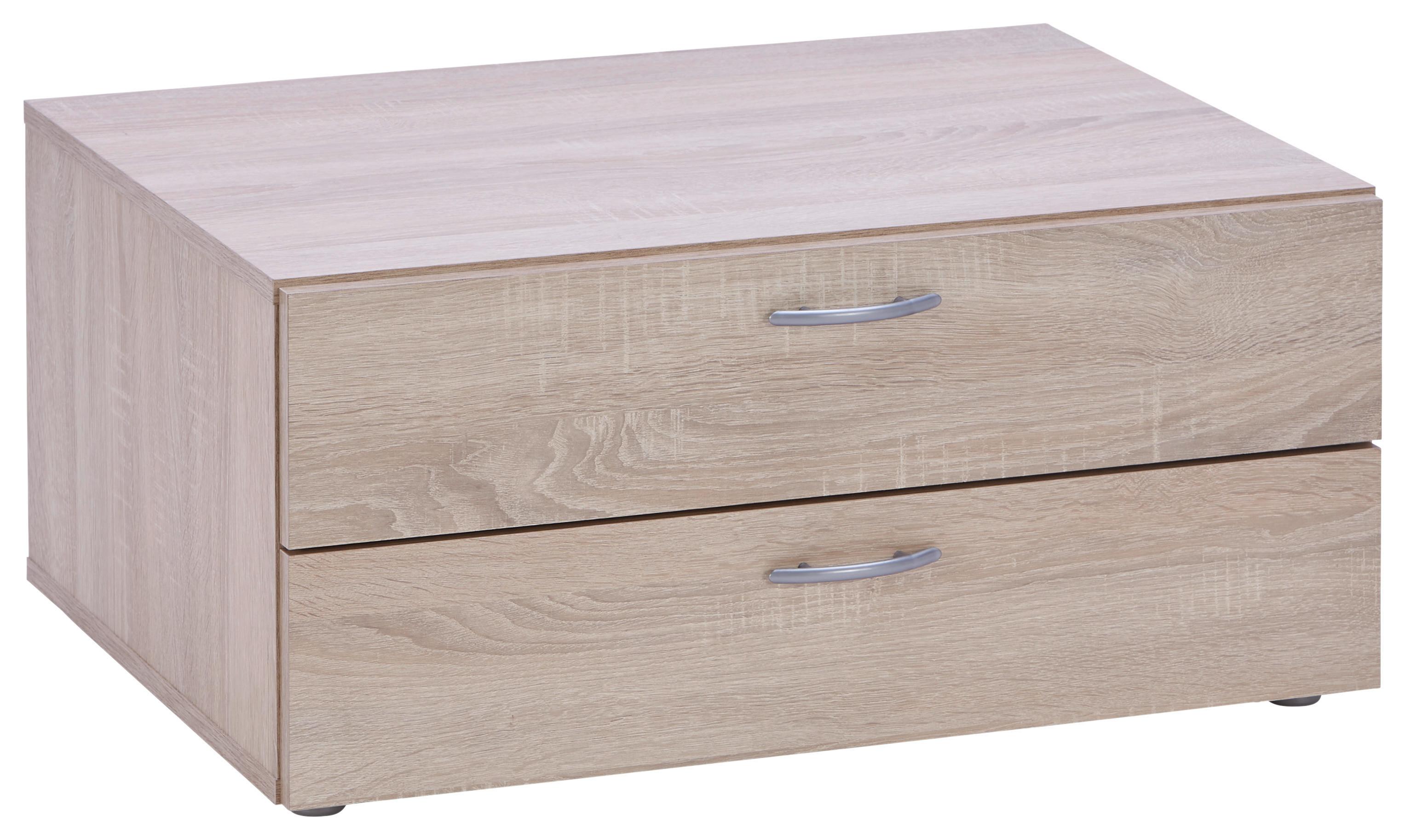 Schubladenbox Basic Sonoma Eiche Dekor 2 Laden - Sonoma Eiche, KONVENTIONELL, Holzwerkstoff (74/35/51,5cm)