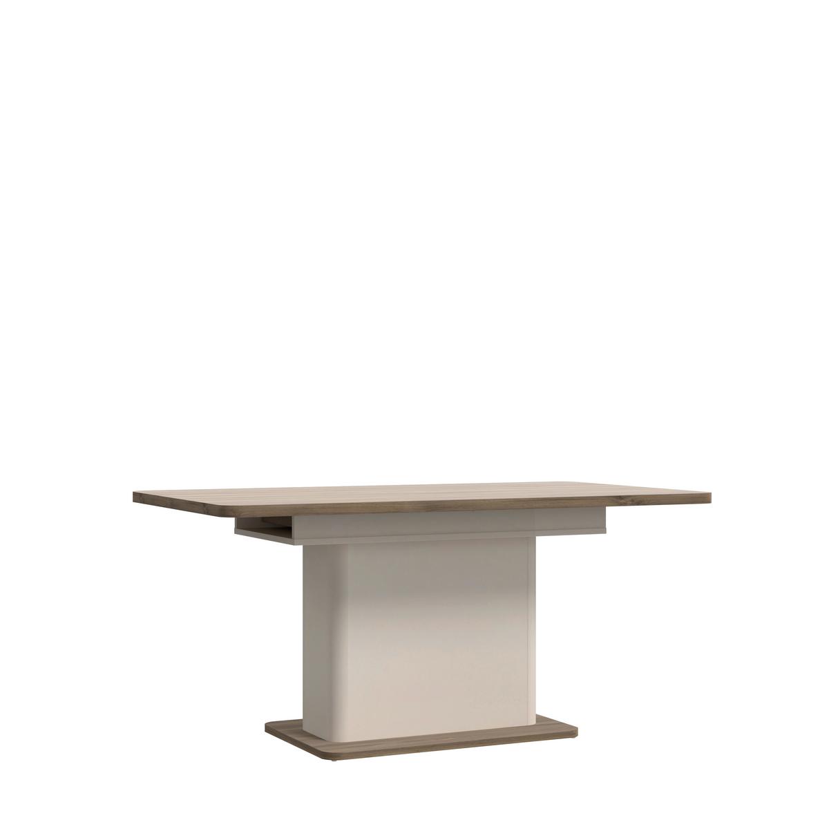 Jedálenský stôl 160-200 cm - piesková/farba duba, Modern, kompozitné drevo (160-200/75,4/90cm)