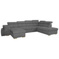 Schlafsofa mit Bettkasten Sirius XL,Anthrazit, 219x334cm - Eichefarben/Anthrazit, KONVENTIONELL, Holz/Holzwerkstoff