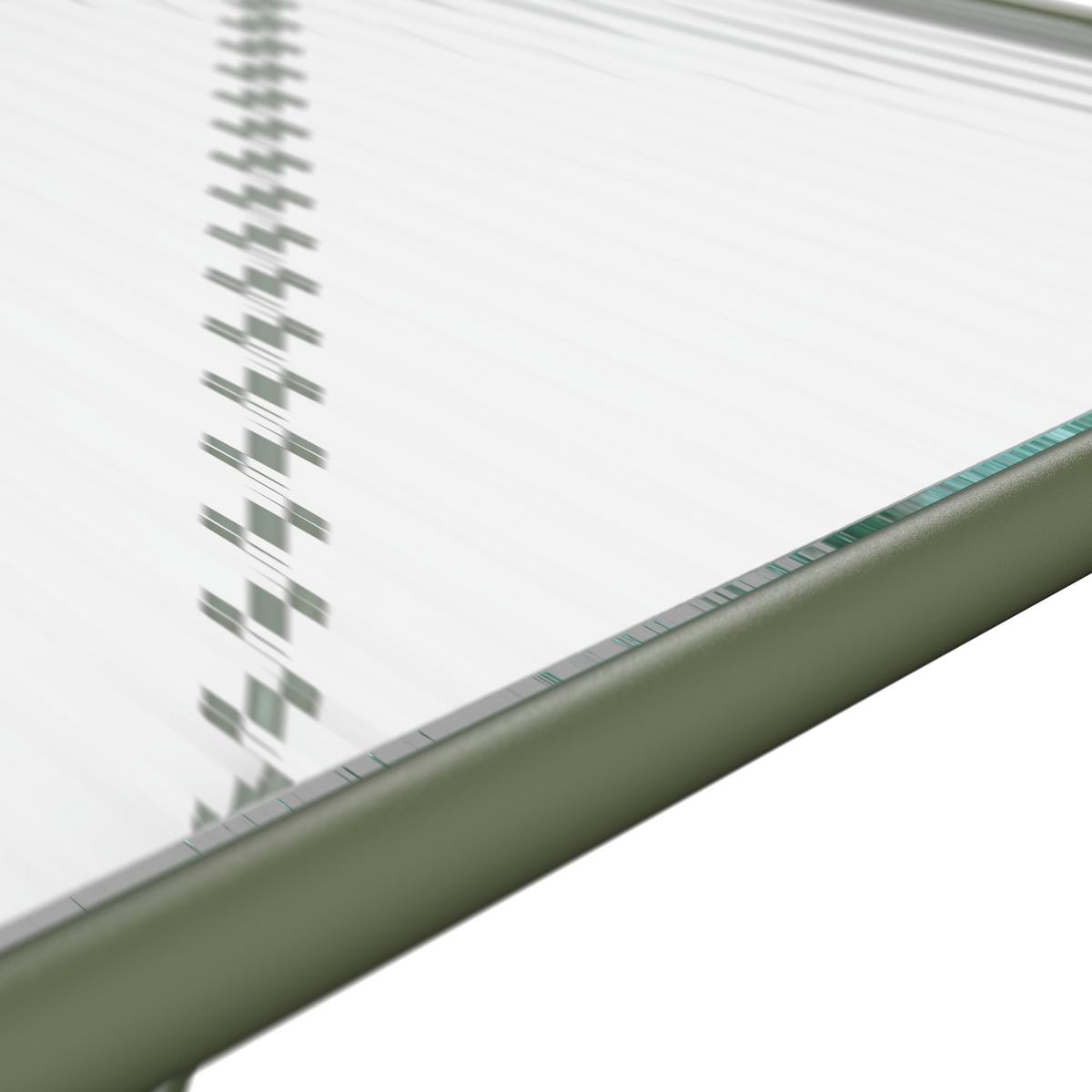 Balkonset Delhi - Transparent/Grün, Basics, Glas/Textil - Beldano