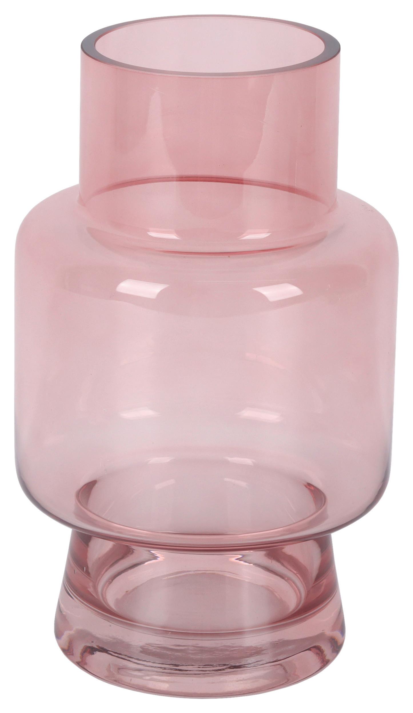 Váza MONIC - pink, sklo (15/25cm) - Mömax