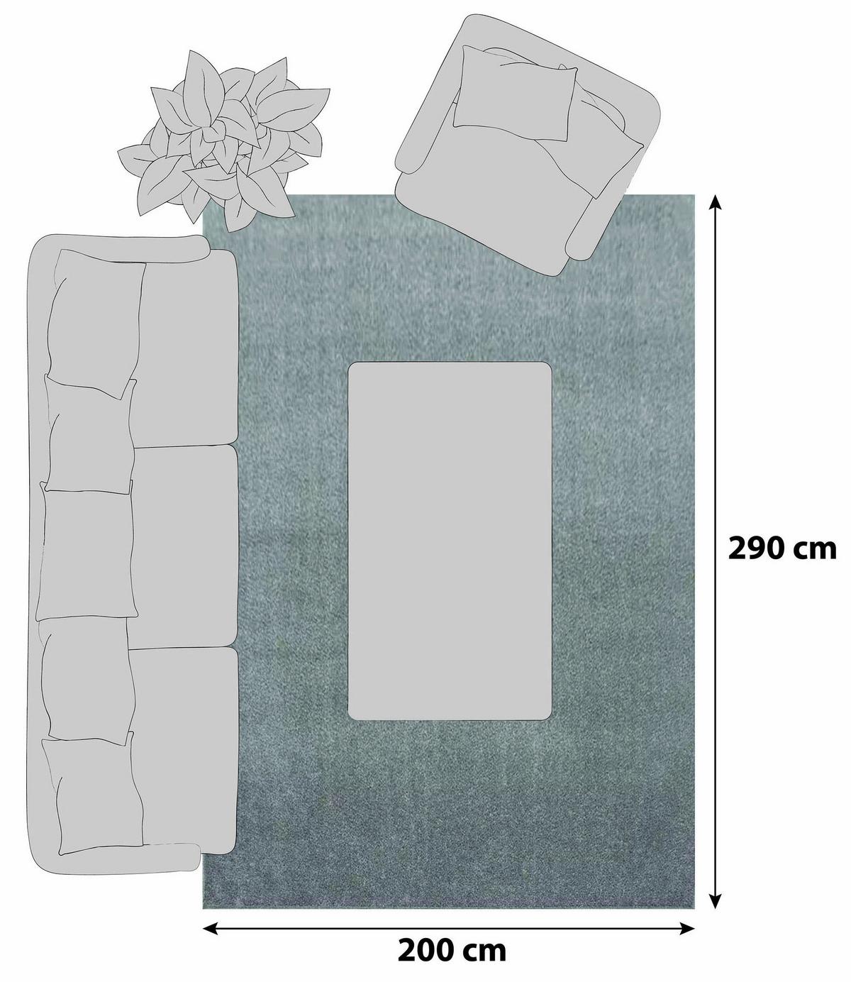 Hochflor Teppich Beige Ata 200x290 cm - Beige, Design, Textil (200/290cm) - Novel
