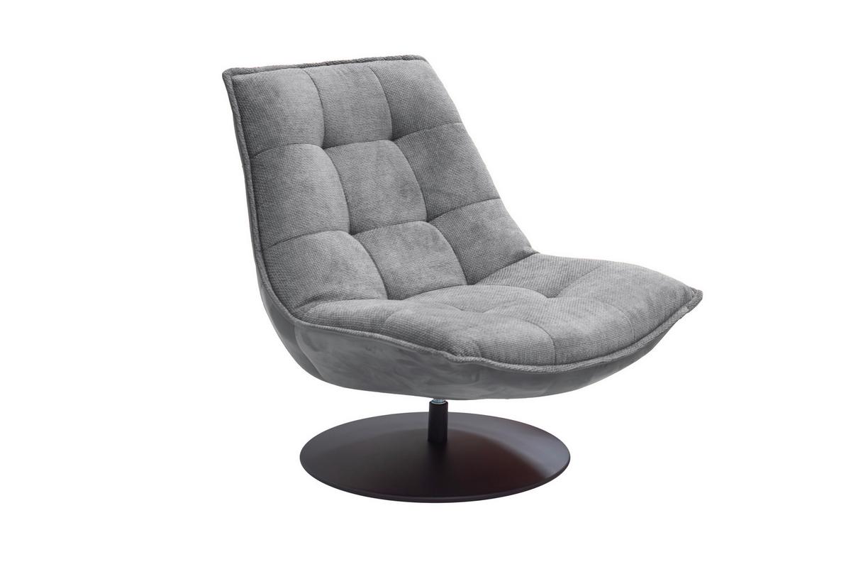 Sessel Zen Grau B: 94 cm - Schwarz/Grau, Design, Textil (94/97/106cm) - Livetastic