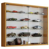 Závěsná vitrína Mandosa L š: 80 cm buk - černá/průhledné, Konvenční, kompozitní dřevo/plast (80/60/10cm) - MID.YOU