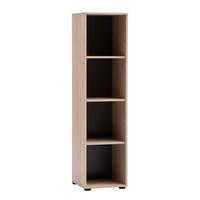 Regal Arezzo Eichefarben B: 38,2cm - Eichefarben/Schwarz, MODERN, Holzwerkstoff (38,2/150/38,2cm) - MID.YOU