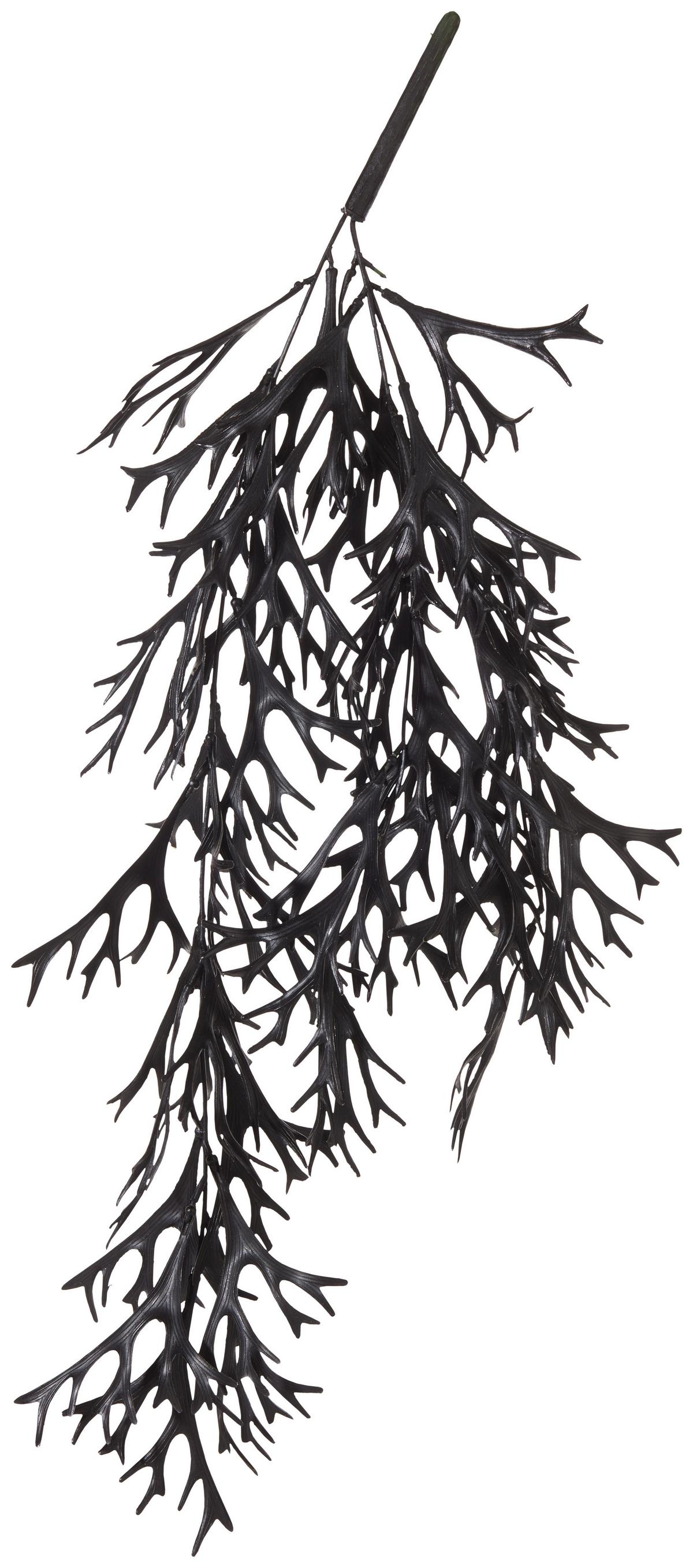 Geweihfarnhänger Tanja, H: Ca. 62cm - Schwarz, MODERN, Kunststoff (62cm)