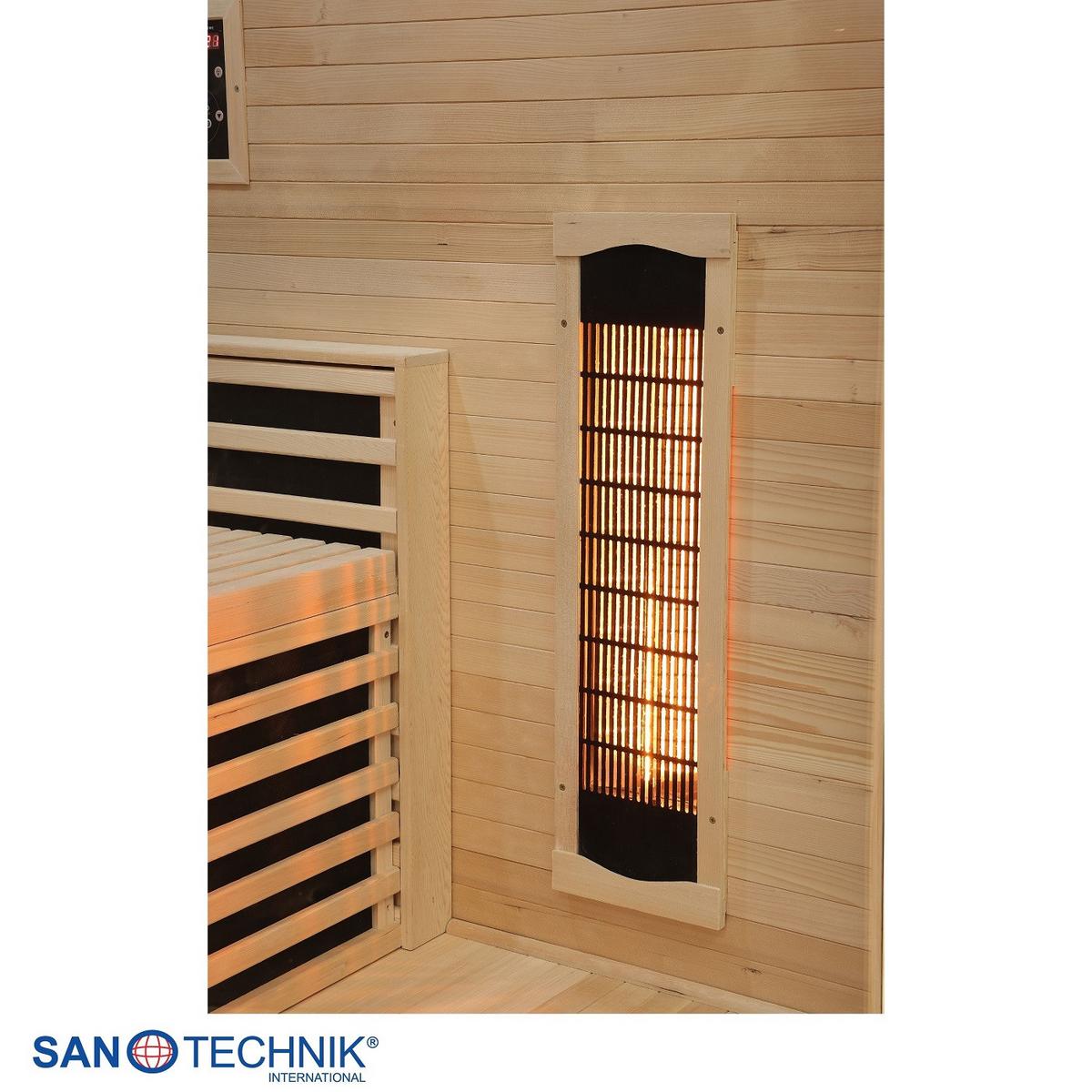 INFRAROTKABINE Carbon Naturfarben B: 150 cm - Naturfarben, KONVENTIONELL, Holz (150/150/195cm) - Sanotechnik