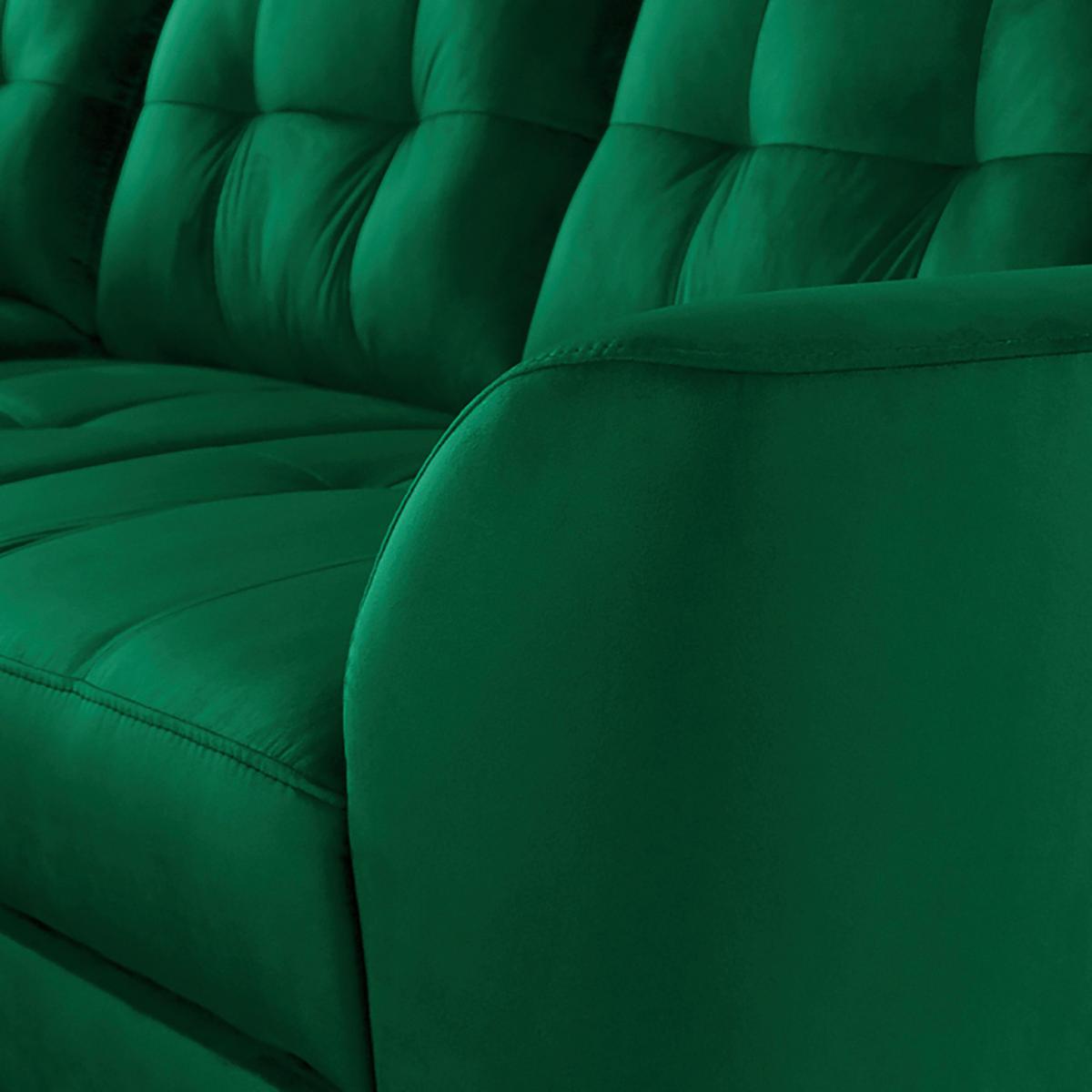 Ecksofa Nordic Dunkelgrün S: 190x236 cm - Dunkelgrün/Buchefarben, Design, Textil (190/236cm) - Livetastic