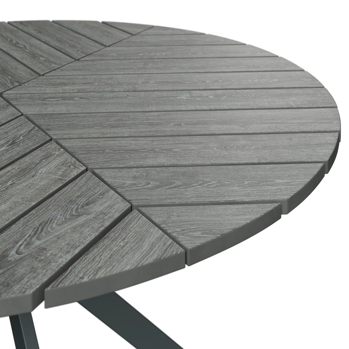 Gartentisch Marbella - Schwarz/Grau, MODERN, Kunststoff/Metall (113/74/113cm) - Beldano