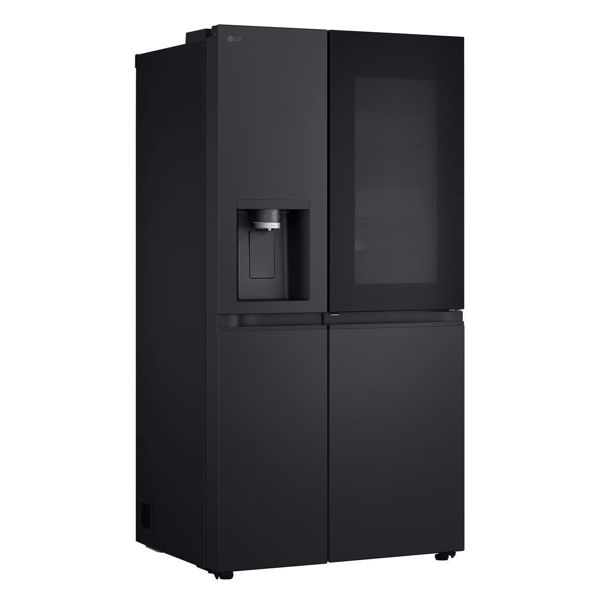Kühl-Gefrier-Kombination LG Gsxe90evdd - Schwarz, Basics, Glas/Kunststoff (91.3/179/73.5cm)