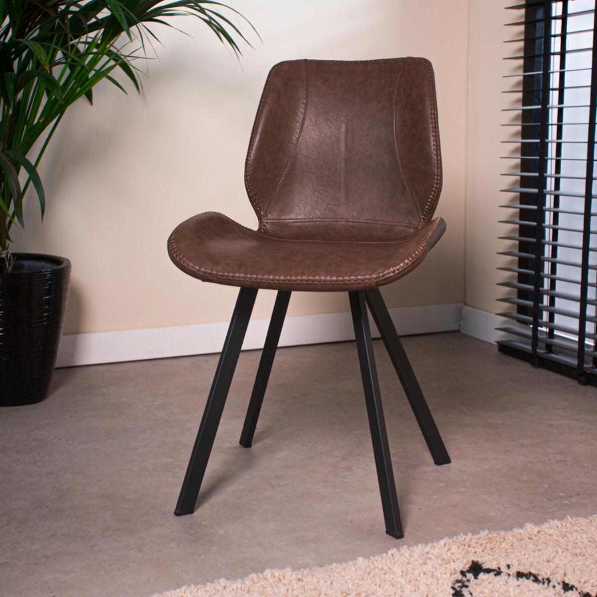 Stuhl-set Barona Taupe B: 44 Cm - Taupe/Schwarz, MODERN, Textil/Metall (44/80/55cm) - MID.YOU