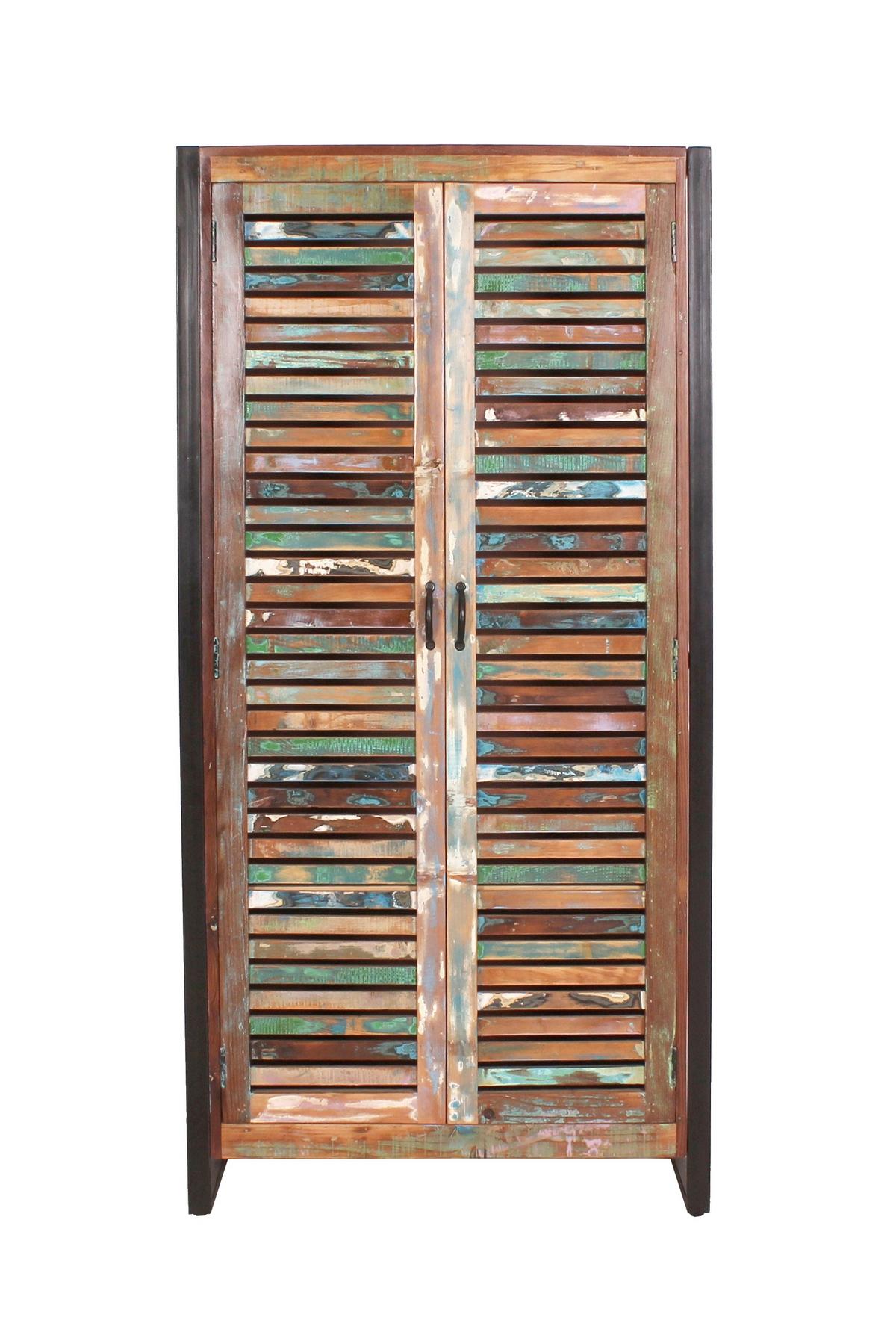 GARDEROBENSCHRANK Multicolor/Schwarz B: 90cm - Multicolor/Schwarz, Design, Holz/Metall (90/180/45cm) - MID.YOU