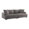 Big Sofa Pelle Mit Kissen B: 261 Cm Anthrazit - Wengefarben/Anthrazit, Trend, Textil (261/124cm) - Luca Bessoni