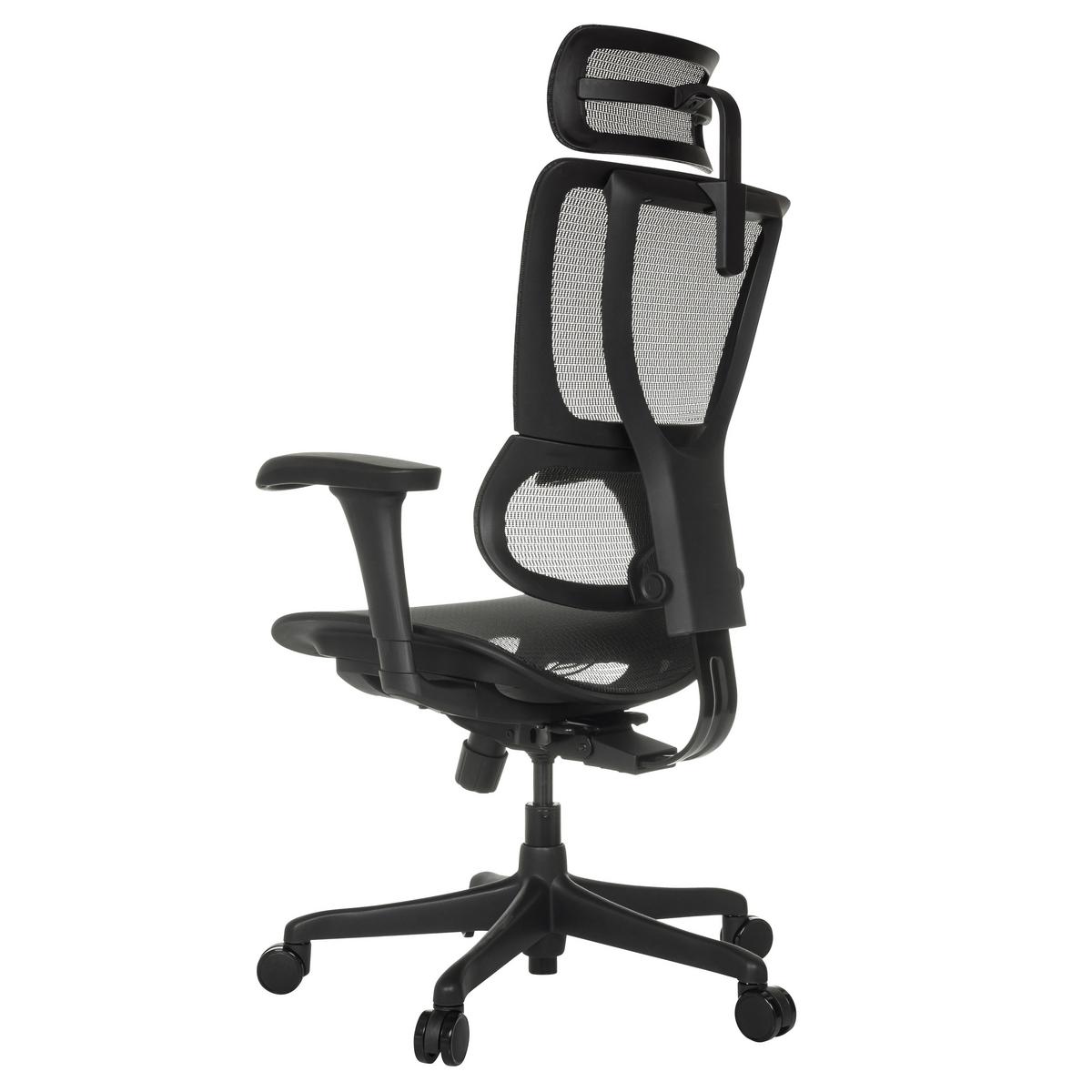 Drehstuhl Ergohuman SlimUltra Schwarz B: 69 cm - Schwarz, MODERN, Kunststoff/Textil (69/112 - 134/63cm) - MID.YOU