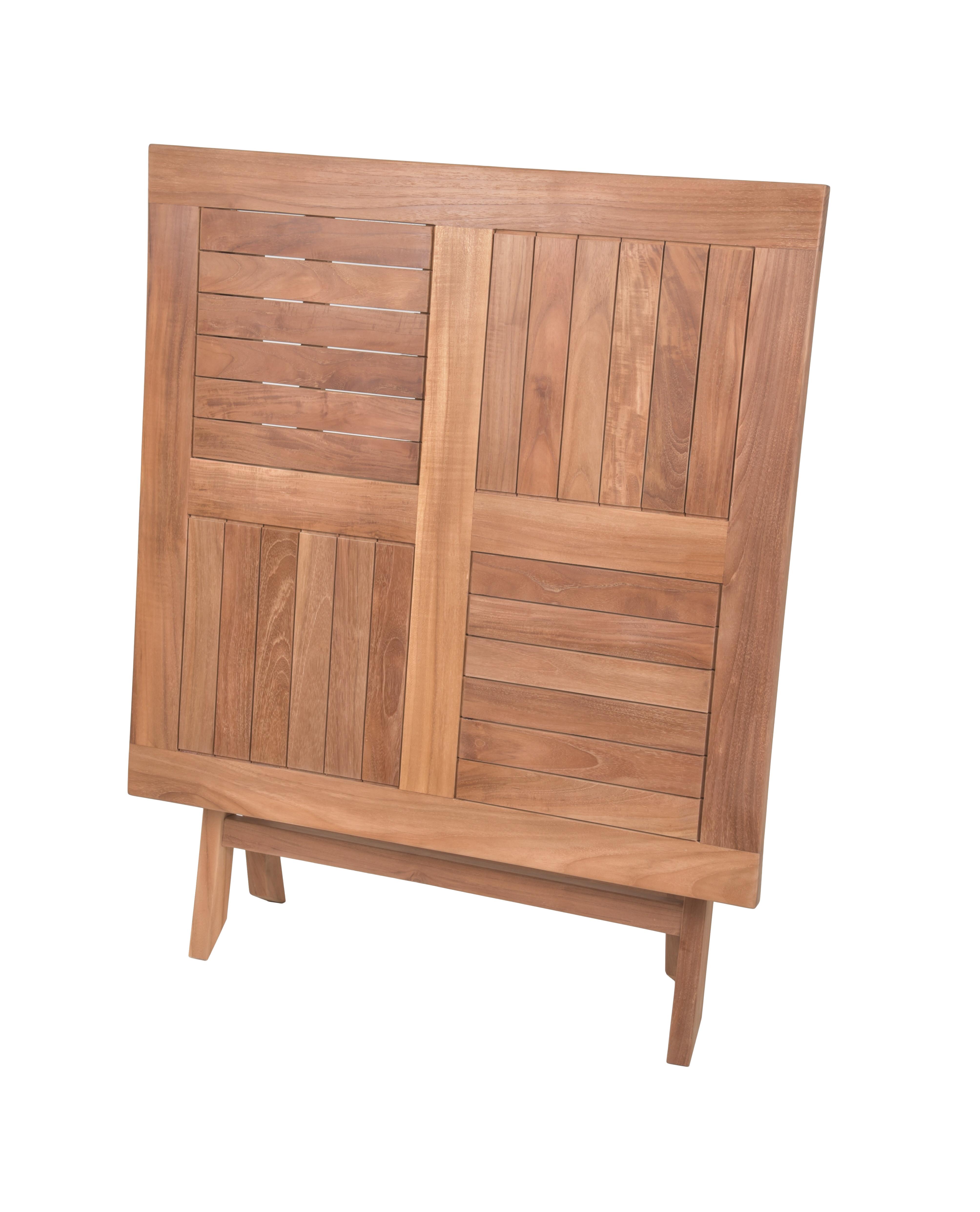 Gartenklapptisch Cidora - Braun, Basics, Holz (80/80/75,5cm) - Gardenson