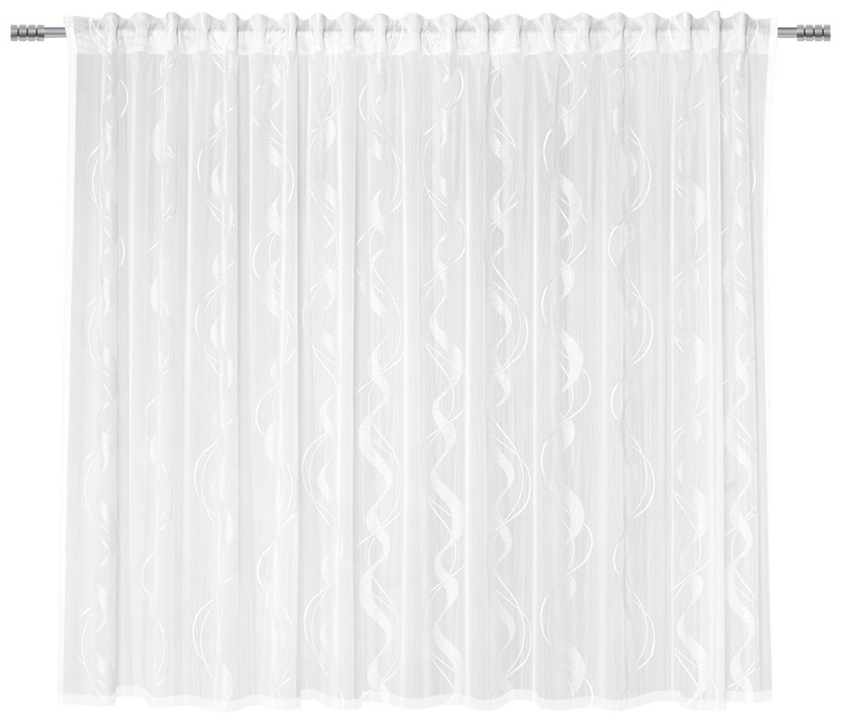 KUSOVÁ ZÁCLONA WAVE STORE 2 - biela, textil (300/175cm) - Modern Living