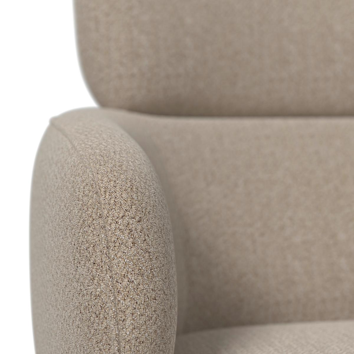 ŽIDLE S PODRUČKAMI LIORA - černá/hnědá, Moderní, kov/textil (57,5/84/61cm) - Bessagi Home