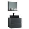 Badezimmer Lendas Bl M - Anthrazit/Schwarz, MODERN, Glas/Keramik (61cm) - MID.YOU