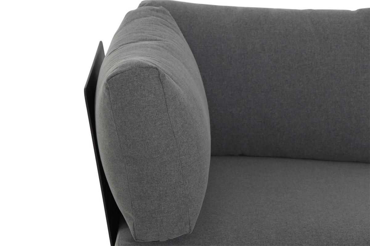 Loungegarnitur 4-Tlg Teakholz/Metall mit Kissen - Anthrazit/Grau, KONVENTIONELL, Holz/Textil (252/84/252cm) - Siena Garden