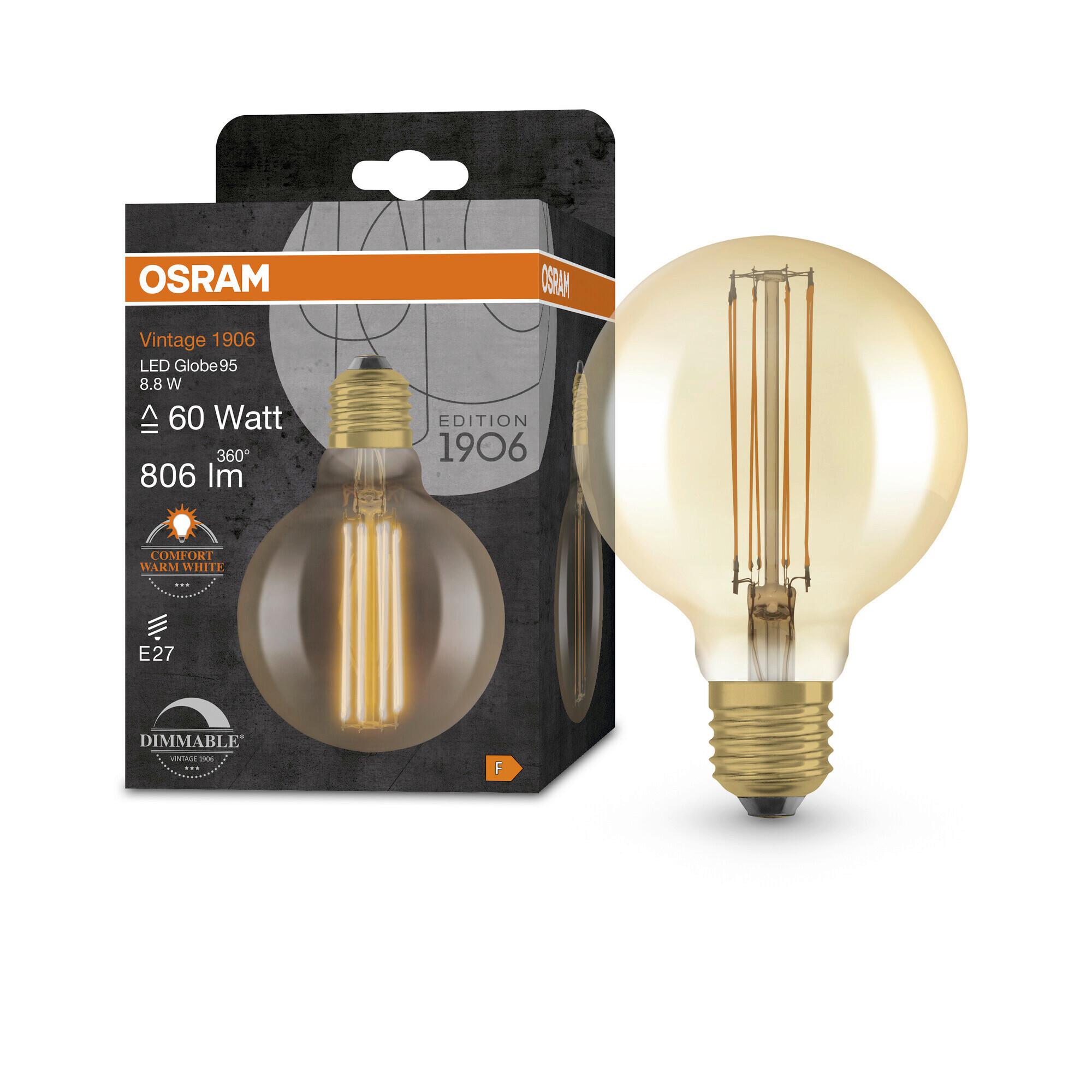 Led-leuchtmittel Vintage 1906 Led Dim60 8.8w/22 - Goldfarben, Basics, Glas (9,5/13,8cm) - Ledvance