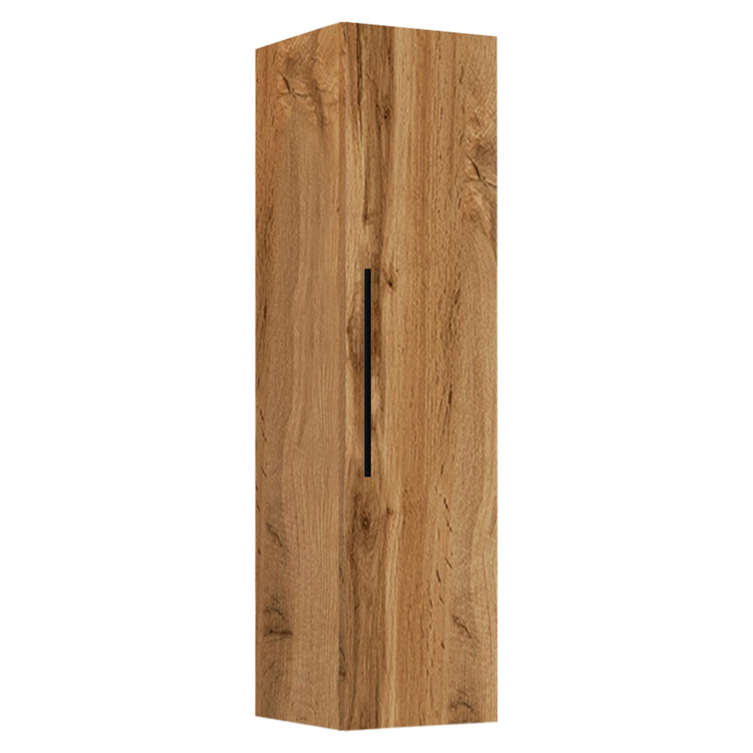 Závesná skrinka Arila š: 30 cm, dub medový - čierna/dub medový, Modern, kov/kompozitné drevo (30/115/30cm) - MID.YOU