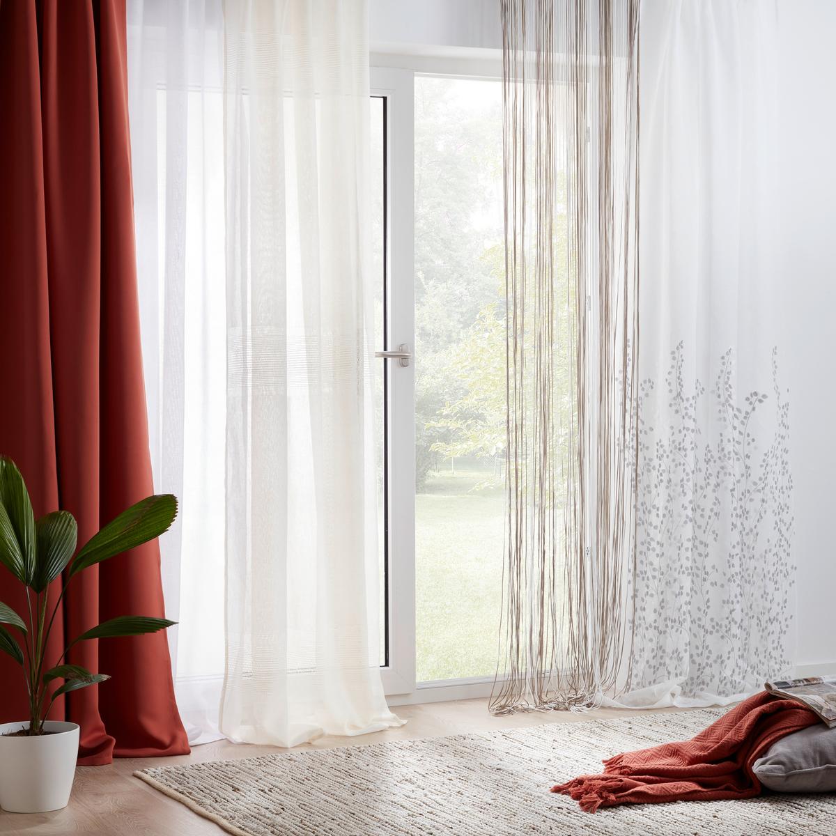 HOTOVÝ ZÁVĚS Livie, 135/245 cm - šedá/bílá, Basics, textil (135/245cm) - Mömax