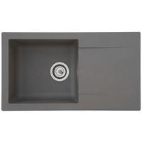 Spüle Respekta Denver Kunststein Bxt: 78x43,5 cm - Grau, Trend, Glas/Kunststoff (78/17/43,5cm) - Respekta