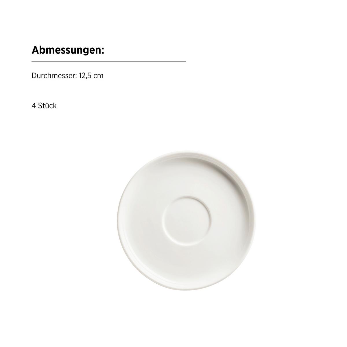 Tassenset Taya 8-Teilig Steinzeug, Weiß, 4 Personen - Basics - Mäser