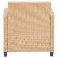 Loungegarnitur 6-Tlg. Porto- Multi, Polyrattan mit Kissen - Hellbraun/Grau, MODERN, Kunststoff/Textil (190/237cm) - Beldano