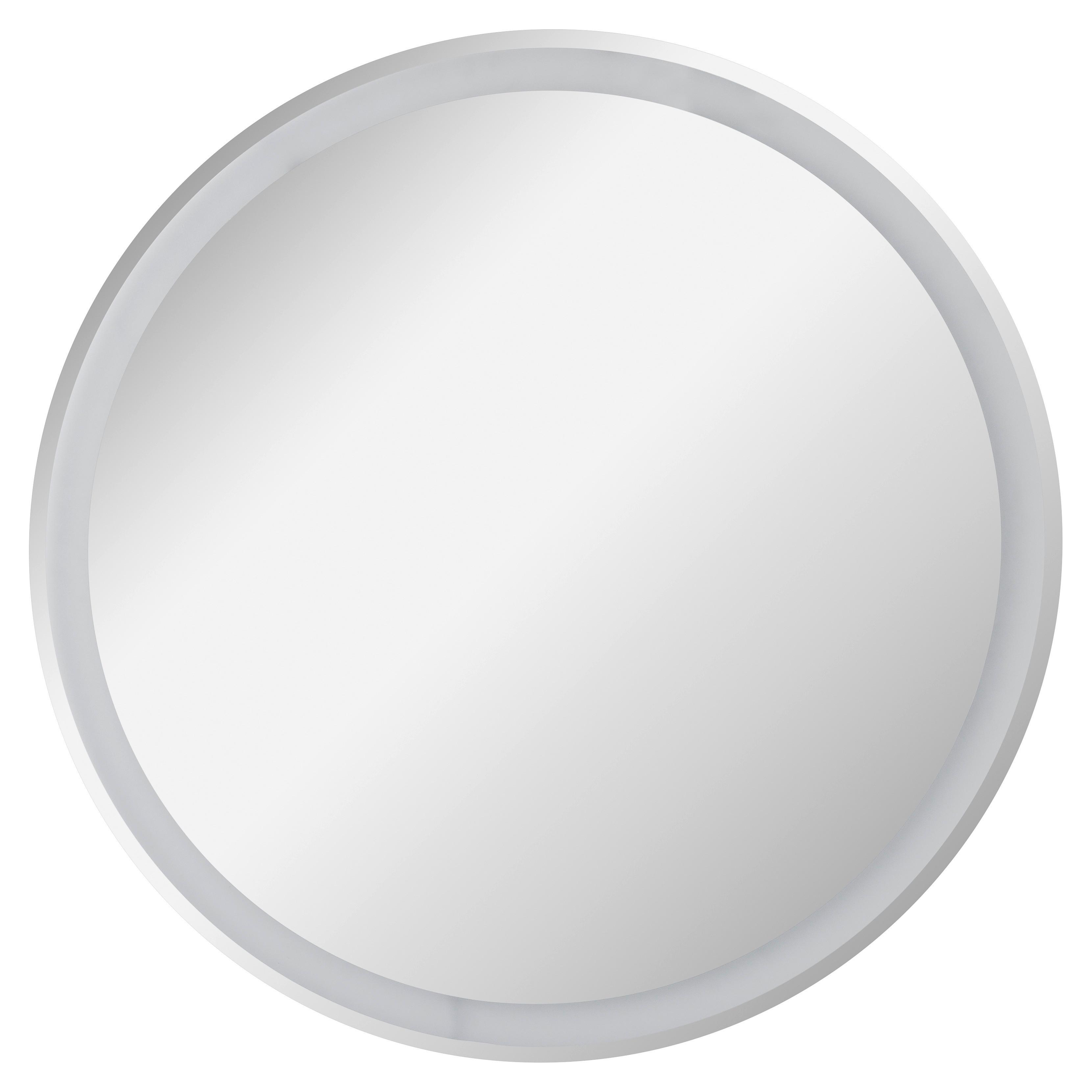 Wandspiegel Mirror Rund 60x60 cm ohne Rahmen mit Led - Basics, Glas (60/60/3cm) - MID.YOU