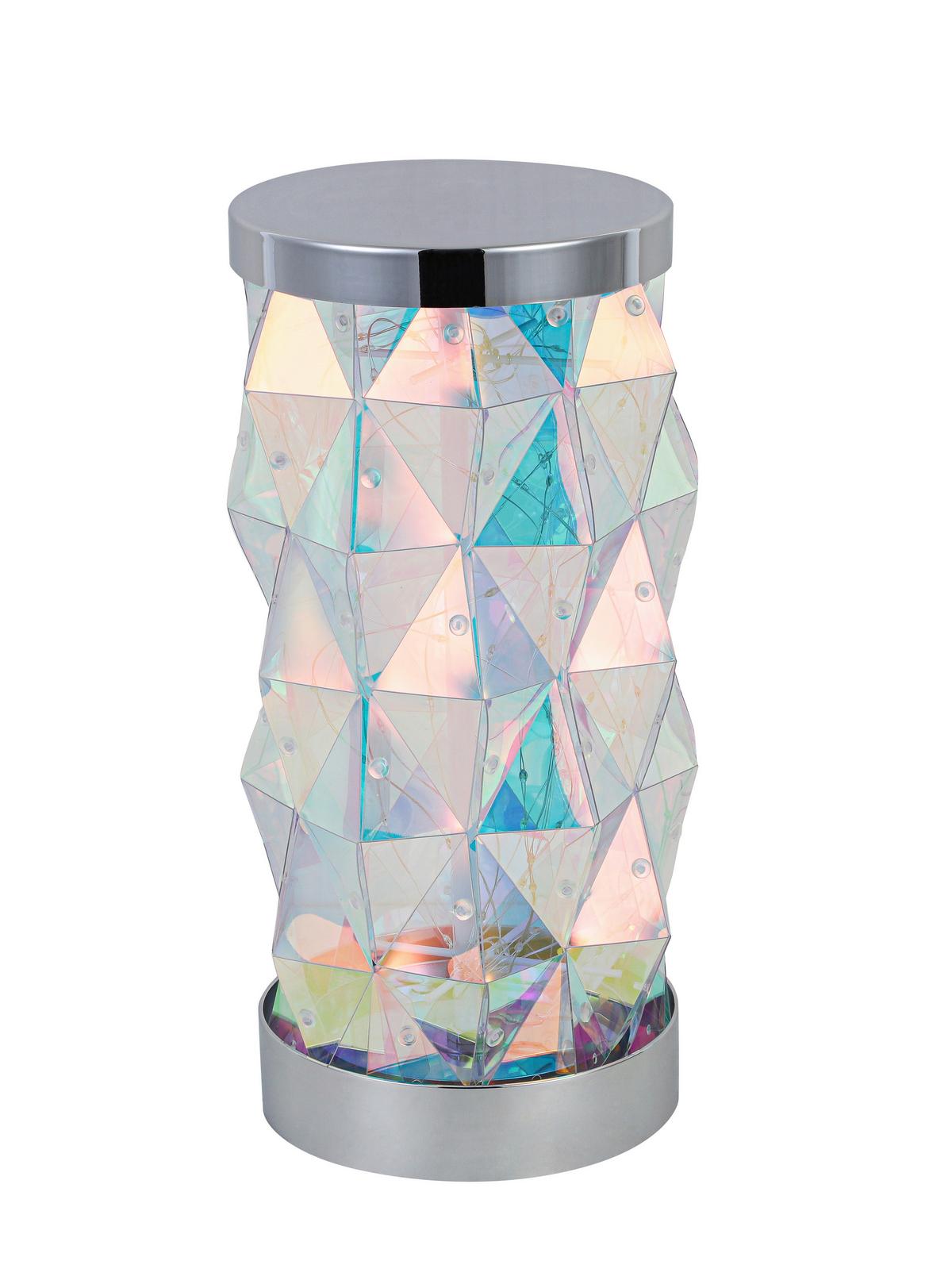 Tischleuchte Camille - Chromfarben/Transparent, Basics, Kunststoff (17/33cm) - Luca Bessoni