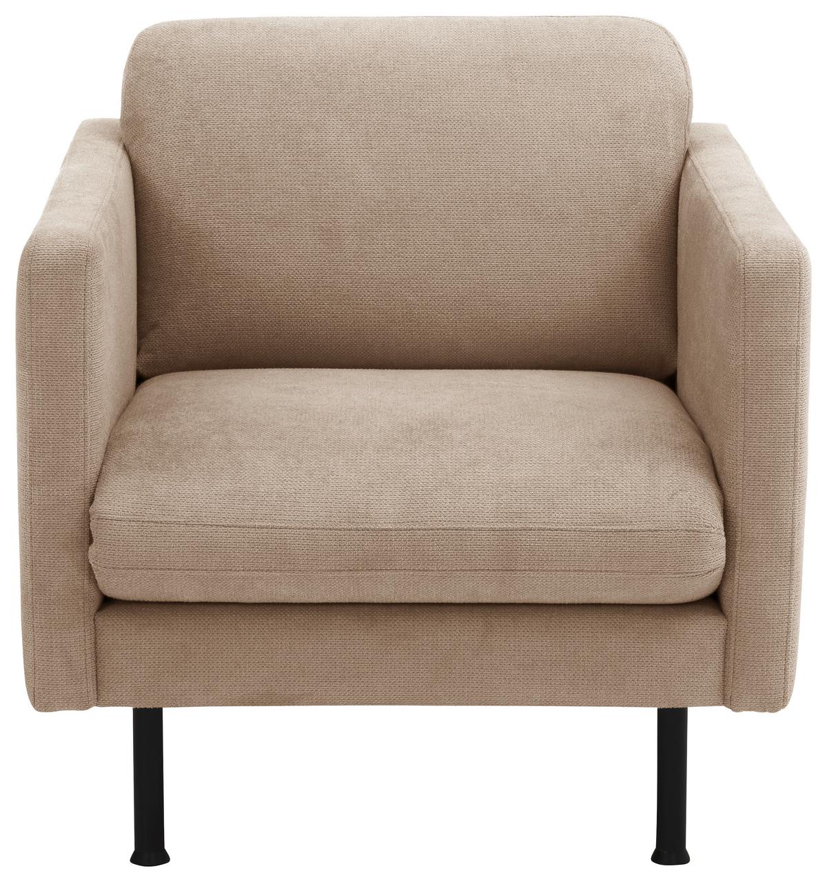 Polstersessel mit Armlehnen Nathan Beige - Beige/Schwarz, MODERN, Textil (76/78/89cm) - Max Winzer
