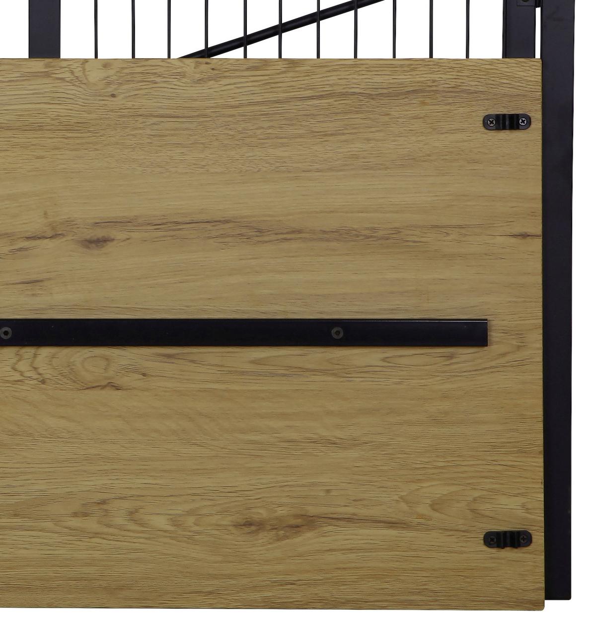 Schreibtisch Klappbar B 100cm H 75cm, Klapp, Eiche/schwarz - Eichefarben/Schwarz, MODERN, Holzwerkstoff/Metall (100/75/50cm)