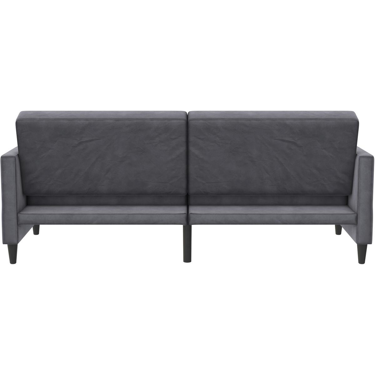 Schlafsofa Hannover Anthrazit, mit Schlaffunktion - Anthrazit/Schwarz, Basics, Textil (203/82/83cm) - Livetastic