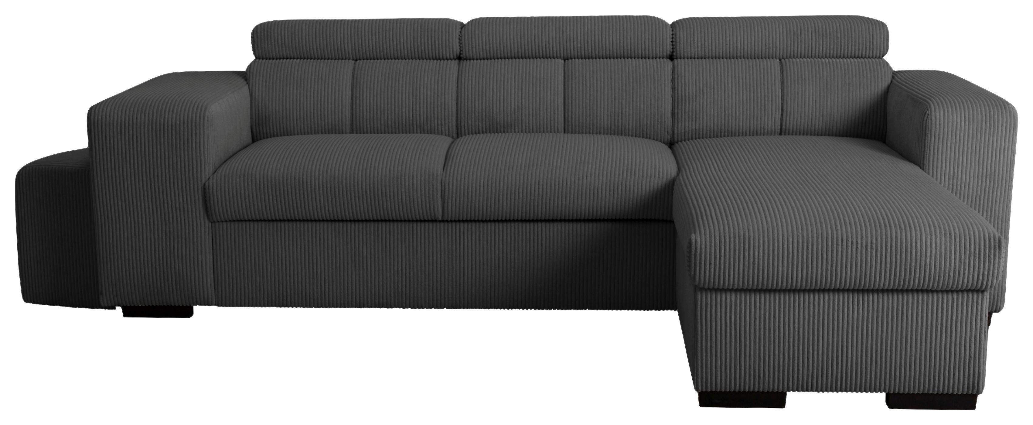 Schlafsofa Sirius M anthrazit, 251x165cm - Anthrazit, KONVENTIONELL, Holz/Holzwerkstoff (251/165cm)