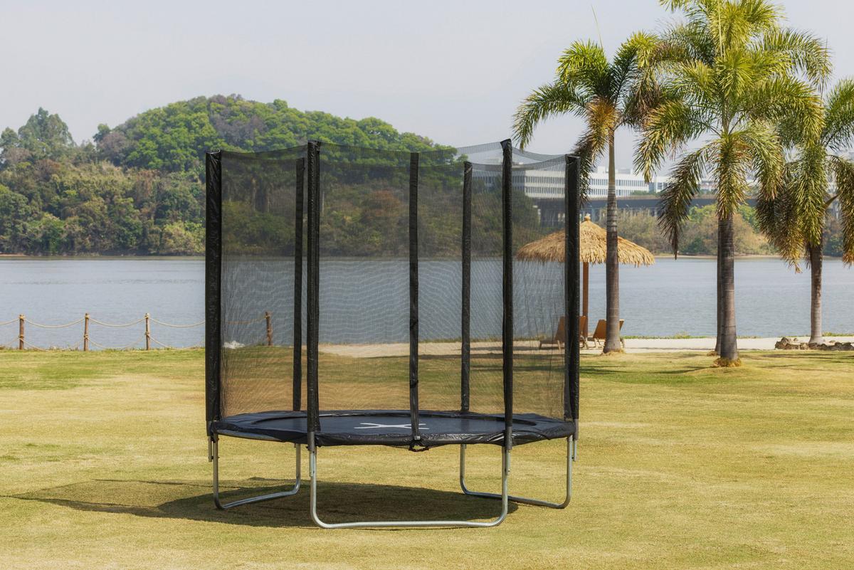 Trampolína P/V: 250/239 CM - čierna, Konventionell, kov/textil (250/239cm) - Mömax