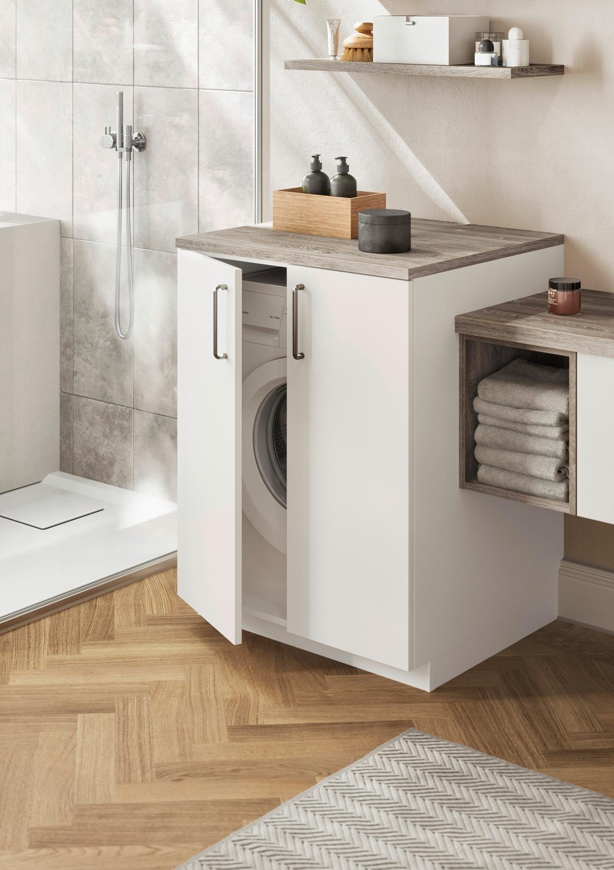 TV-Element Las Vegas Weiß B: 160 cm - Sandfarben/Weiß, MODERN, Holzwerkstoff (160/36/37cm) - Vertico