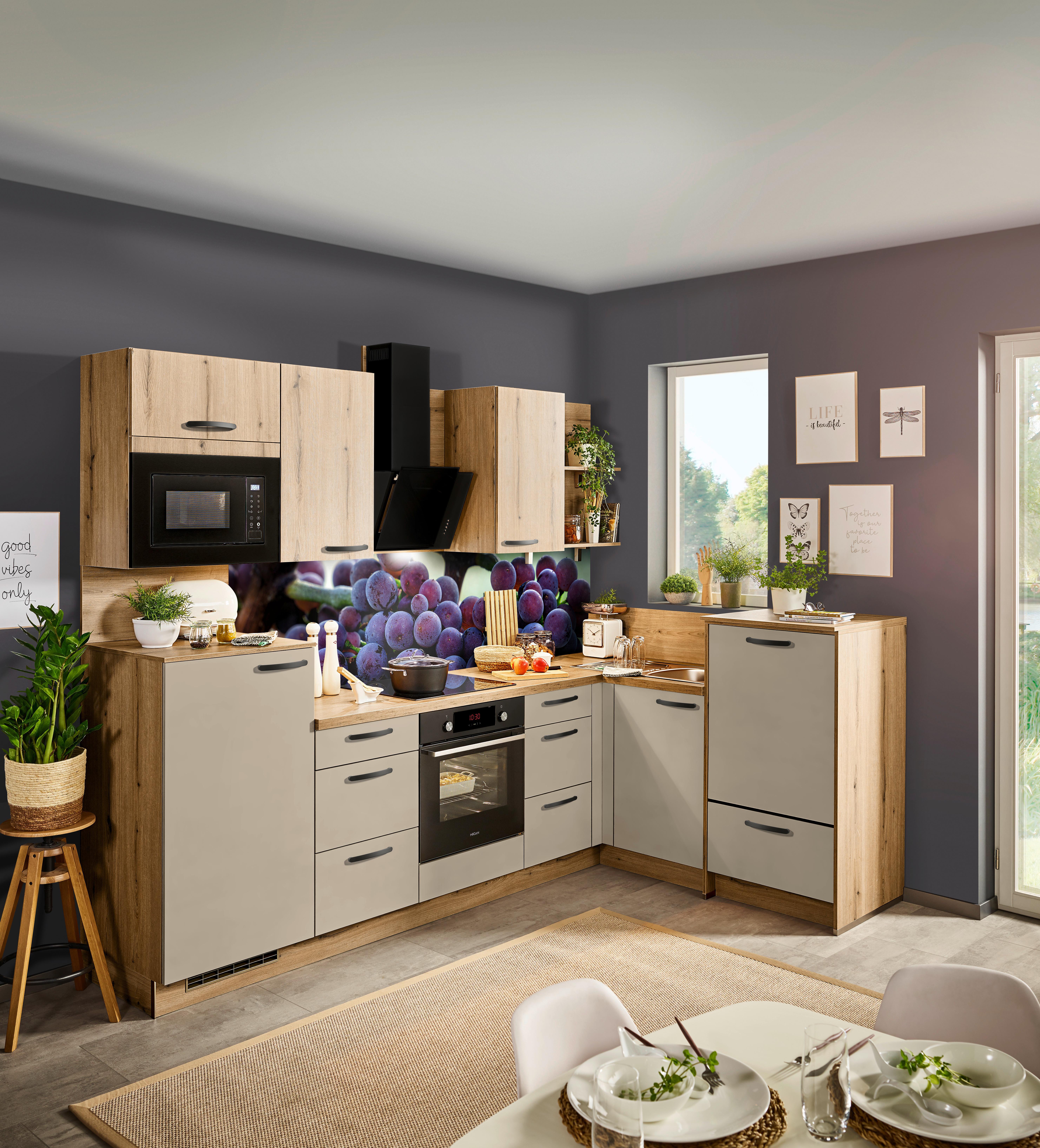 Eckküche Clean/plan - Basics, Holzwerkstoff (280/178cm) - Express