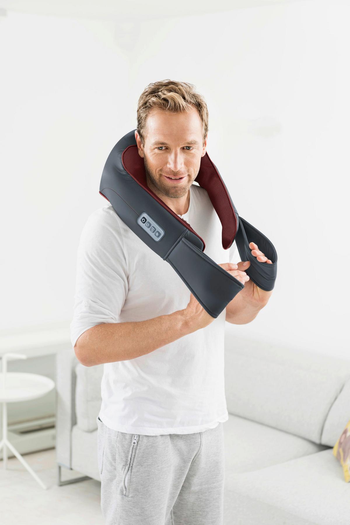 Massagegerät Gürtel mit Wärmefunktion - Grau, KONVENTIONELL, Kunststoff (40,8/17,7/18cm) - Beurer