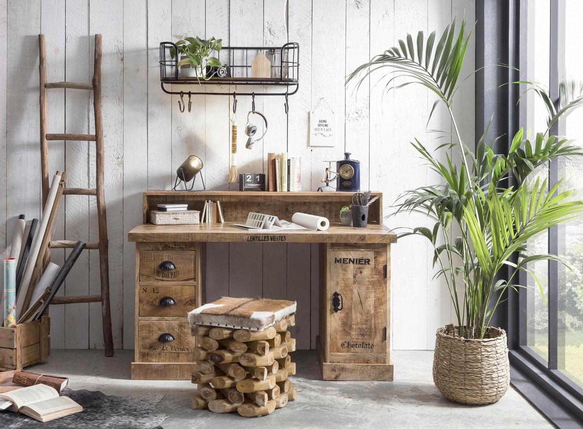 Dekoleiter Teakholz B: 50cm - Naturfarben, Design, Holz (50/150/5cm) - MID.YOU