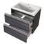 Waschtischunterschrank Arezzo B: 60 cm Eiche Dekor - Graphitfarben/Weiß, Basics, Holzwerkstoff/Stein (60/55/39cm) - Livetastic Waschtischunterschrank Arezzo B: 60 cm Eiche Dekor - Graphitfarben/Weiß, Basics, Holzwerkstoff/Stein (60/55/39cm) - Livetastic