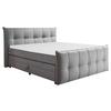 Boxspringbett Manchester 6 - Dunkelgrau/Schwarz, MODERN, Holzwerkstoff/Textil (160/200cm) - MID.YOU
