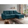 Eckschlafsofa Zona, Petrol S: 237x143 Cm - Petrol/Schwarz, KONVENTIONELL, Textil (237/143cm) - Livetastic